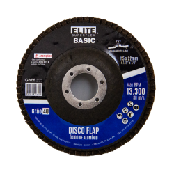 DISCO DE FLAP BASE FIBRA LIXA OXIDO ALUMINIO